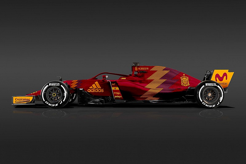 2018 Dünya Kupası takım formaları, Formula 1 araçlarına giydirilirdi