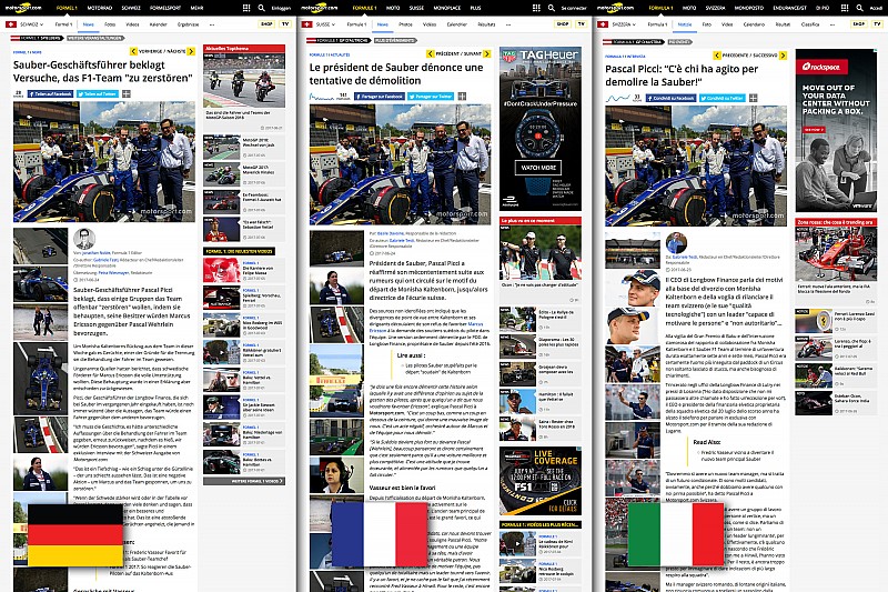 Motorsport.com відкрив нове тримовне швейцарське видання