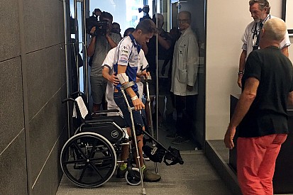 Been van Rabat in 'een S-vorm' na zware crash op Silverstone