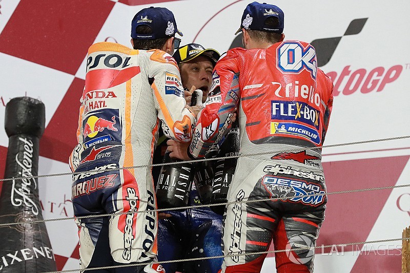 Para Rossi, Dovizioso y Márquez están