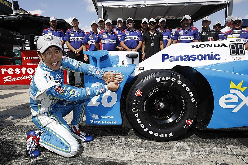Takuma Sato centra la pole position a Pocono