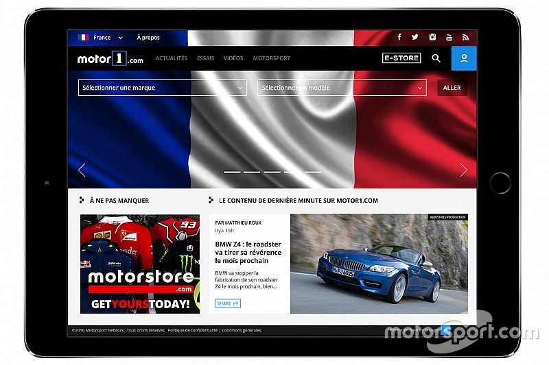 Motor1.com Umumkan Ekspansi di Eropa, Luncurkan Motor1.com-PERANCIS