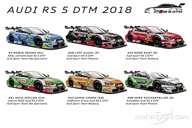 Галерея: Audi показала лівреї машин DTM-2018