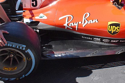 Ferrari: il fondo piatto della SF71H adesso ha tre "rotaie" nel bordo d'entrata