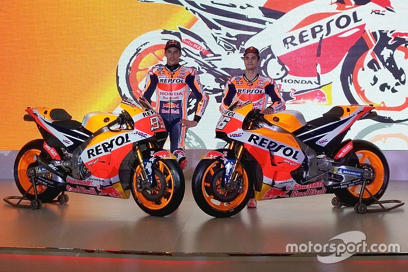 La Honda ha presentato la RC213V di Marquez e Pedrosa a Jakarta