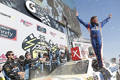 Spencer Gallagher earns shock first win in Talladega Xfinity race