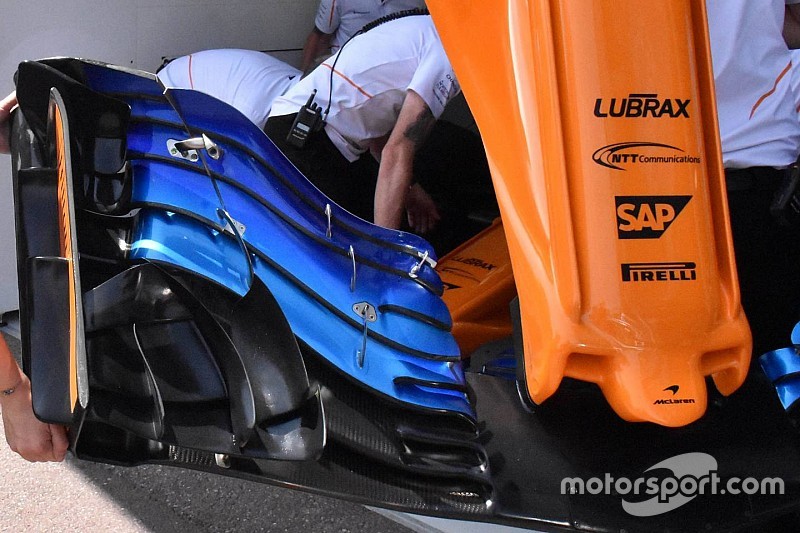 McLaren: c'è un'ala anteriore nuova soltanto per Alonso
