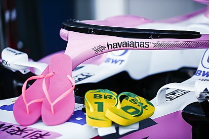 Ook Force India strikt teenslipperfabrikant als sponsor voor halo