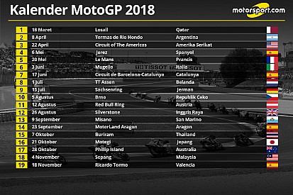 Kalender resmi MotoGP musim 2018