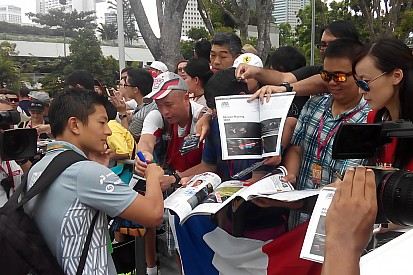 Aktivitas Rio Haryanto di GP Singapura