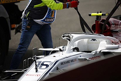 Leclerc feels "lucky" after seeing halo damage
