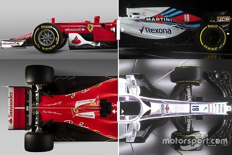 Williams FW41'i Haas VF-18 ve Ferrari SF70 H ile kıyaslıyoruz
