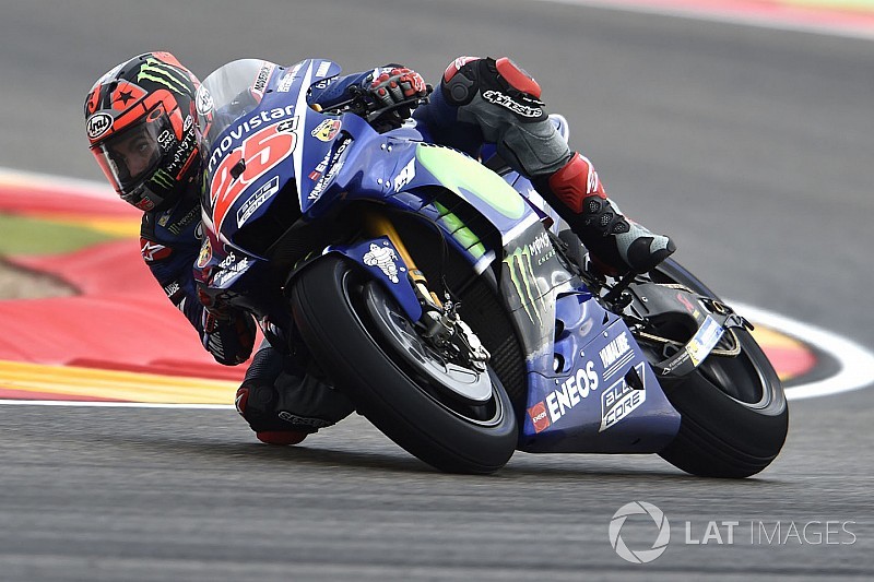 Vinales ıslak zeminde geride kaldığı için