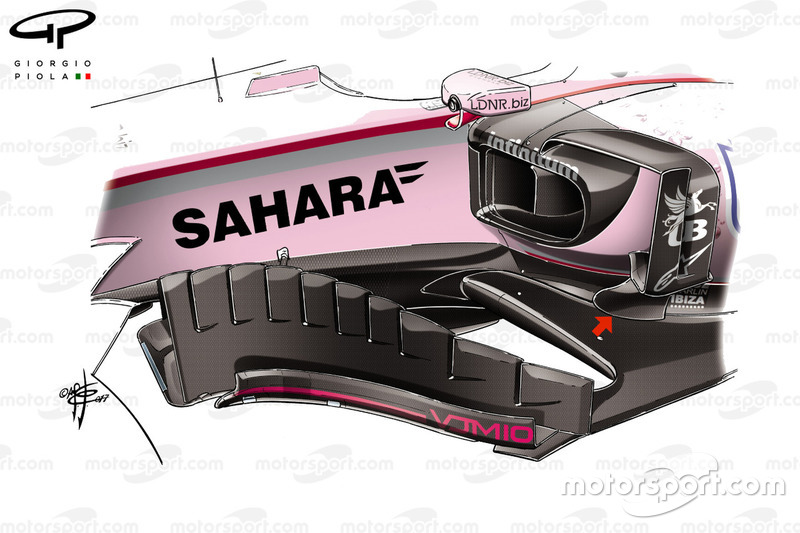 Бічний дефлектор Force India VJM10