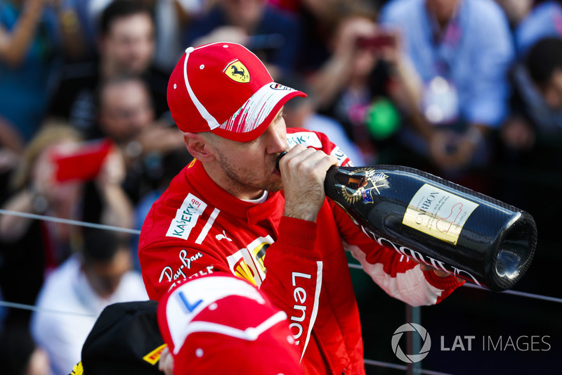 Yarış galibi Sebastian Vettel, Ferrari