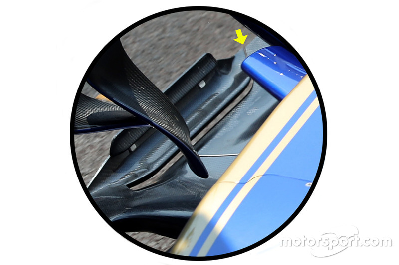 Agujero en el fondo del Sauber C36