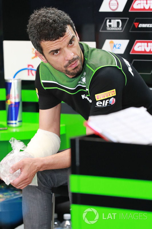 Injured Kenan Sofuoglu, Kawasaki Puccetti Racing