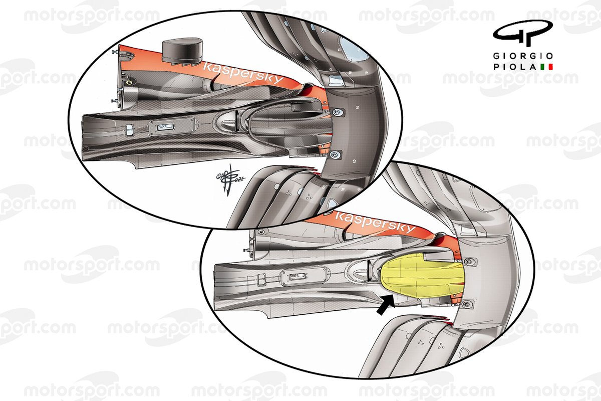 Parte baja del morro del Ferrari SF21