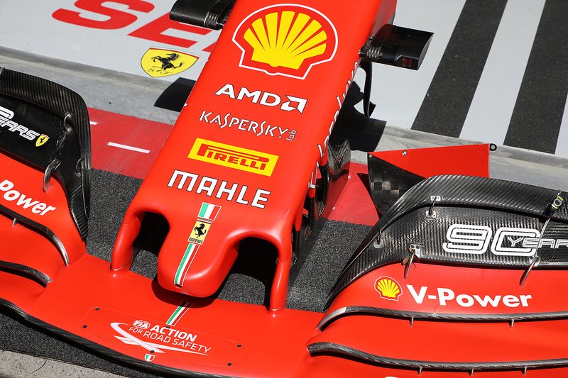 Ferrari SF90: ecco il muso standard usato da Vettel nel primo turno di libere in Austria