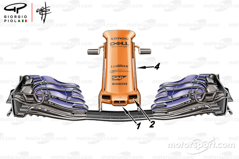 McLaren MCL33, переднє антикрило, ГП Іспанії