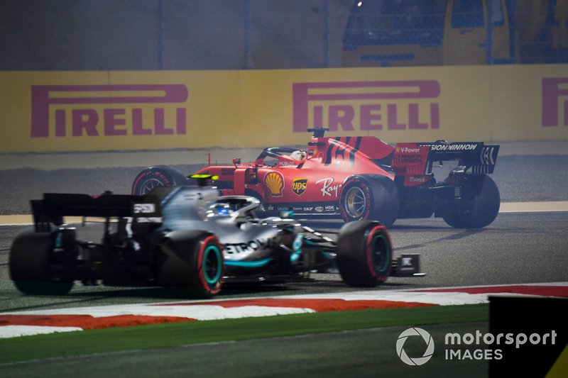 Валттері Боттас, Mercedes AMG W10, Себастьян Феттель, Ferrari SF90