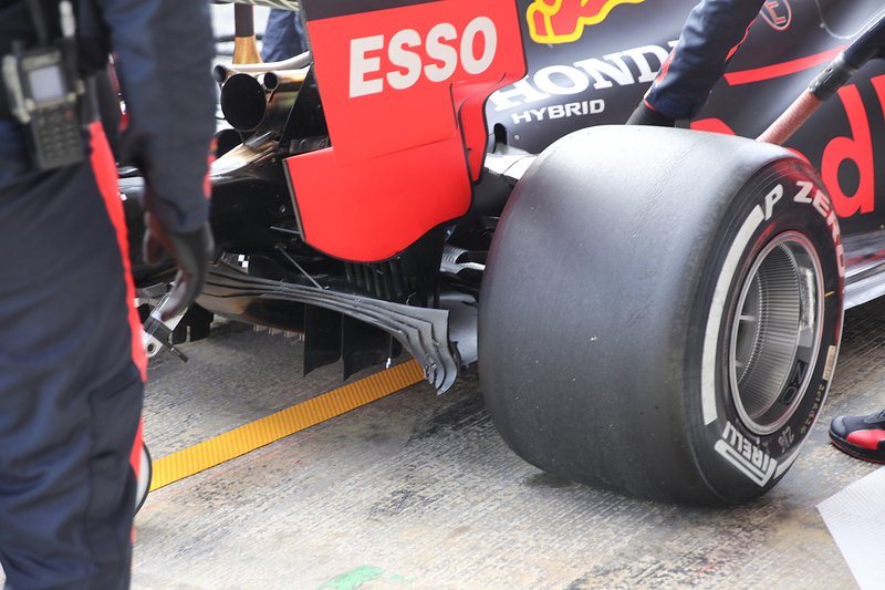 Red Bull Racing RB16, dettaglio del nuovo diffusore posteriore