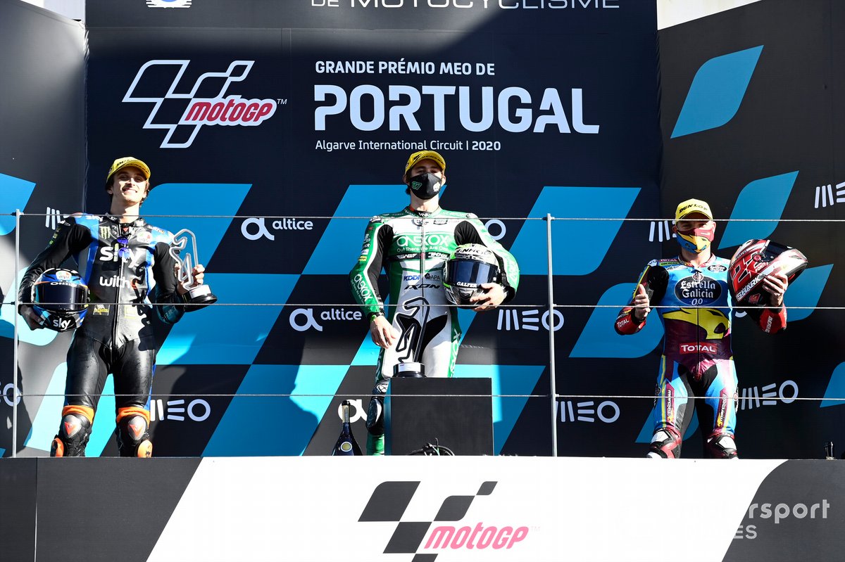 Podio: 1º Remy Gardner, SAG Racing Team, 2º Luca Marini, Sky Racing Team VR46, 3º Sam Lowes, Marc VDS Racing