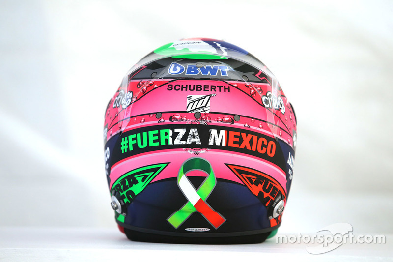 Casco de Sergio Perez, Sahara Force India F1