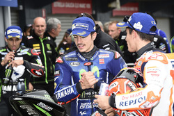 Tweede plaats Maverick Viñales, Yamaha Factory Racing, Marc Marquez, Repsol Honda Team