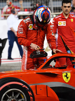 Kimi Raikkonen, Ferrari SF71H, parc ferme