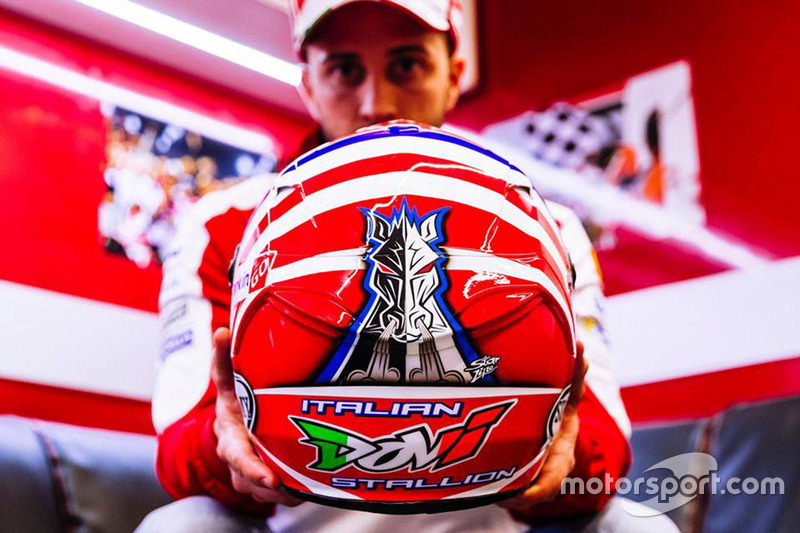 Nieuwe helm van Andrea Dovizioso, Ducati Team