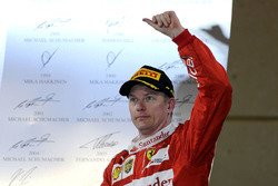 Podium: second place Kimi Raikkonen, Ferrari