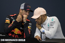 Daniel Ricciardo, Red Bull Racing ve Lewis Hamilton, Mercedes-AMG F1i basın toplantısı