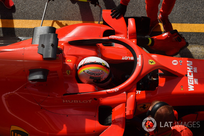 Sebastian Vettel, Ferrari SF71H Halo üzerindeki aynalar