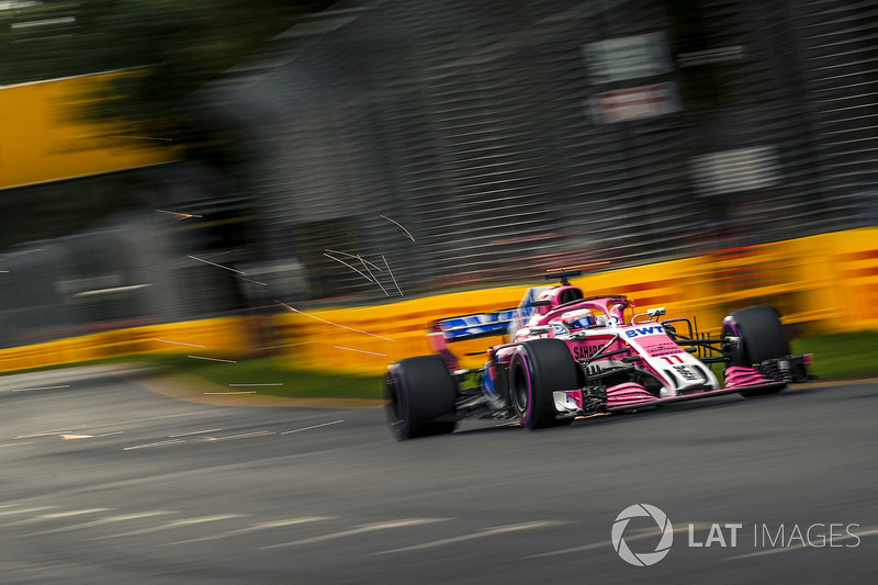 Sergio Perez, Force India VJM11, scintille