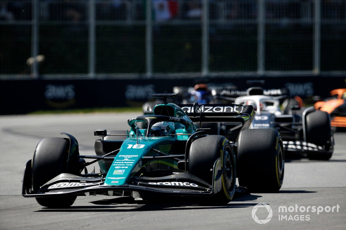 Lance Stroll devant Pierre Gasly au GP du Canada