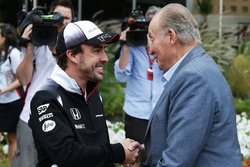 Fernando Alonso, McLaren with Former Spanish King Juan Carlos