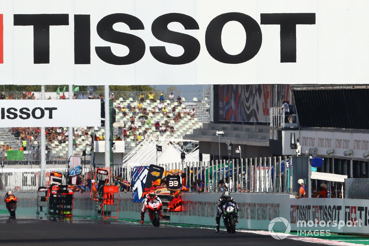 Maverick Vinales, Yamaha Factory Racing, saat turun di MotoGP Emilia Romagna 2020 di Sirkuit Misano, San Marino.