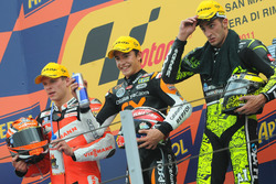 Podium: 1. Marc Marquez, 2. Stefan Bradl, 3. Andrea Iannone