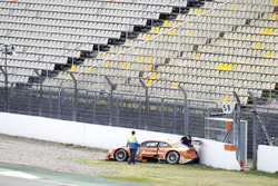 Crash: Jamie Green, Audi Sport Team Rosberg, Audi RS5 DTM