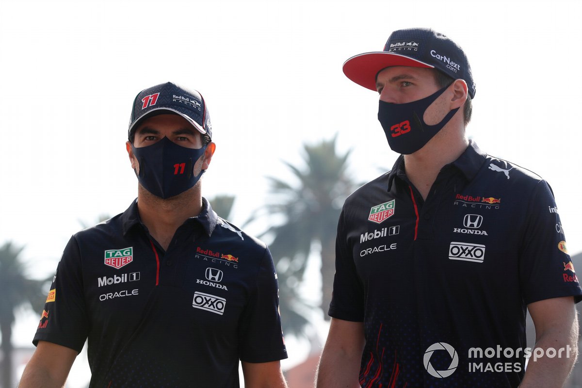 Max Verstappen, Red Bull Racing and Sergio Perez, Red Bull Racing