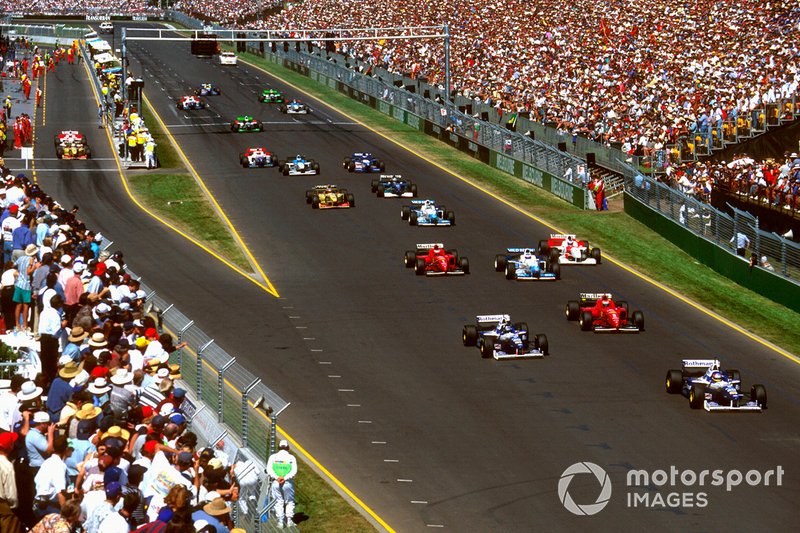 El inicio del Gran Premio de Australia de 1996.