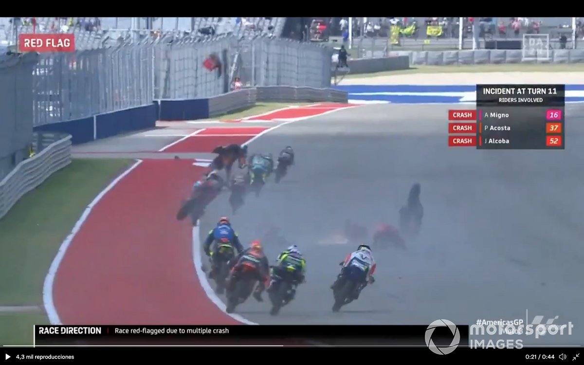 L'incidente in Moto3