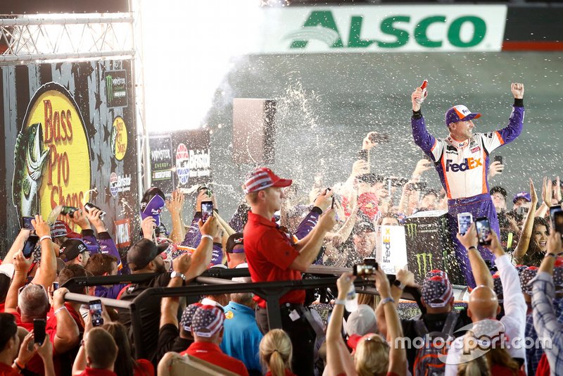 Race Winner Denny Hamlin, Joe Gibbs Racing, Toyota Camry