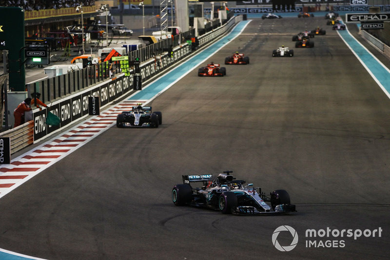 Льюіс Хемілтон, Mercedes AMG F1 W09 EQ Power+, Валттері Боттас, Mercedes AMG F1 W09 EQ Power+, Себастьян Феттель, Ferrari SF71H, Кімі Райкконен, Ferrari SF71H
