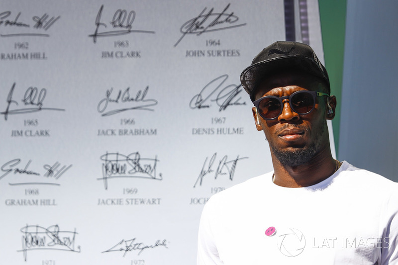 Usain Bolt en el podio