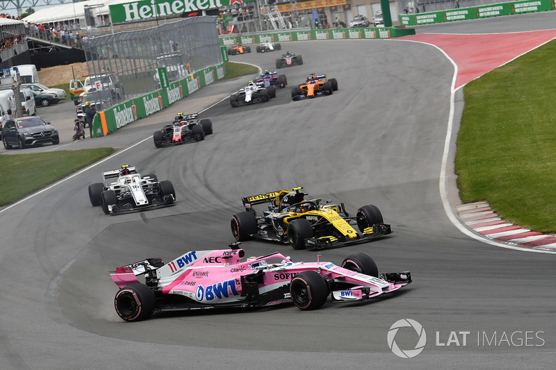 Sergio Perez, Force India VJM11 trompea