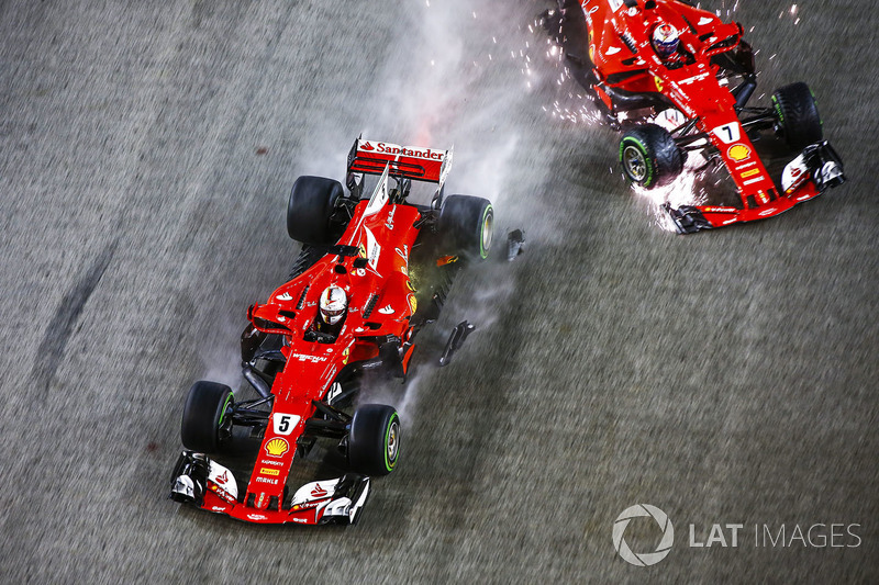 Sebastian Vettel, Ferrari SF70H, Kimi Raikkonen, Ferrari SF70H