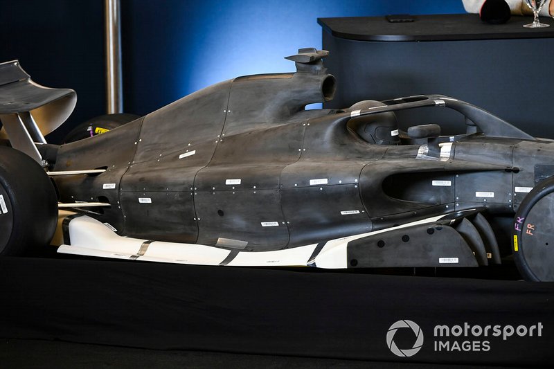 Ross Brawn, Managing Director of Motorsports, FOM, Chase Carey, Chairman, Formula 1 and Nikolaz Tombazi unveil the 2021 Formula 1 regulations in a press conference