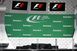 Heineken branding on the podium